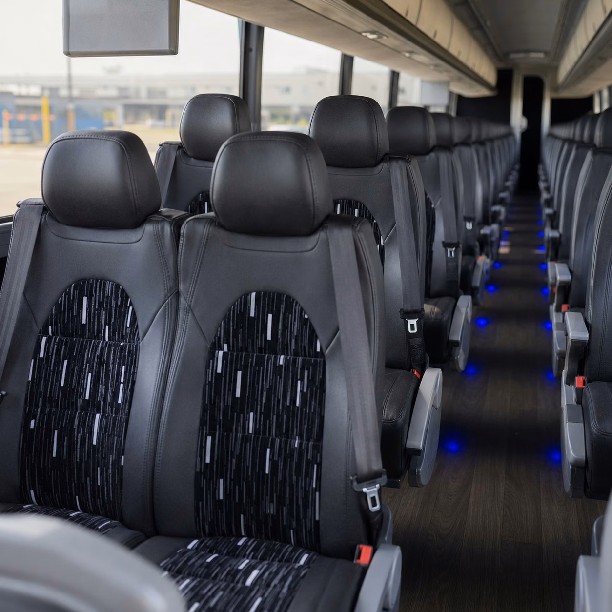 56 passenger charter bus interior